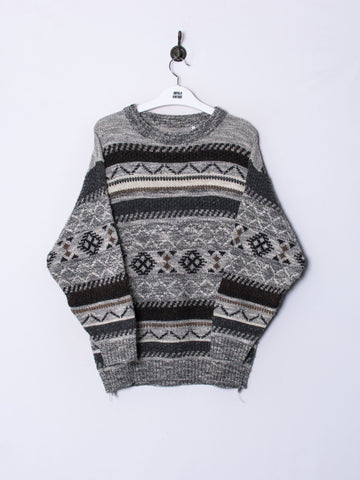 Gray Retro Sweater