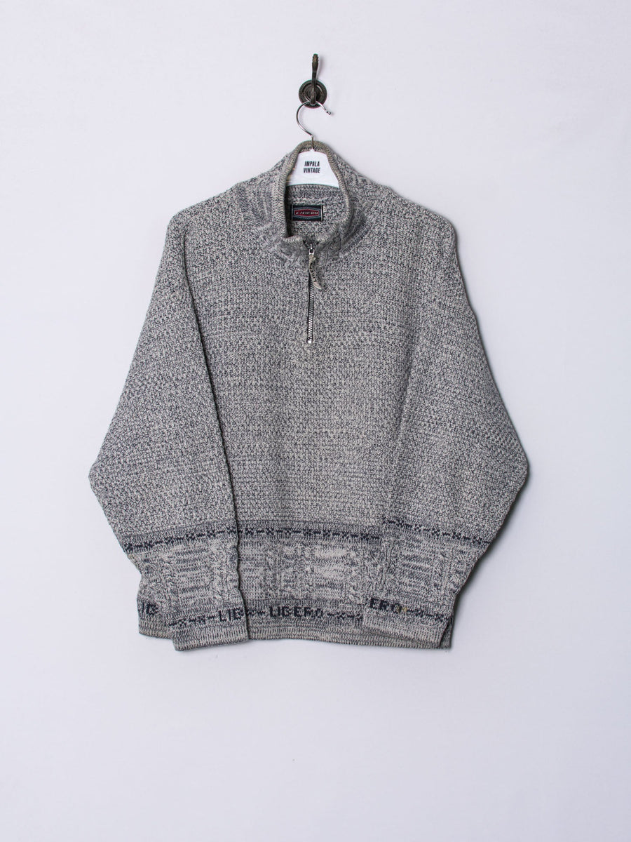 Libero 1/3 Zipper Gray II Sweater