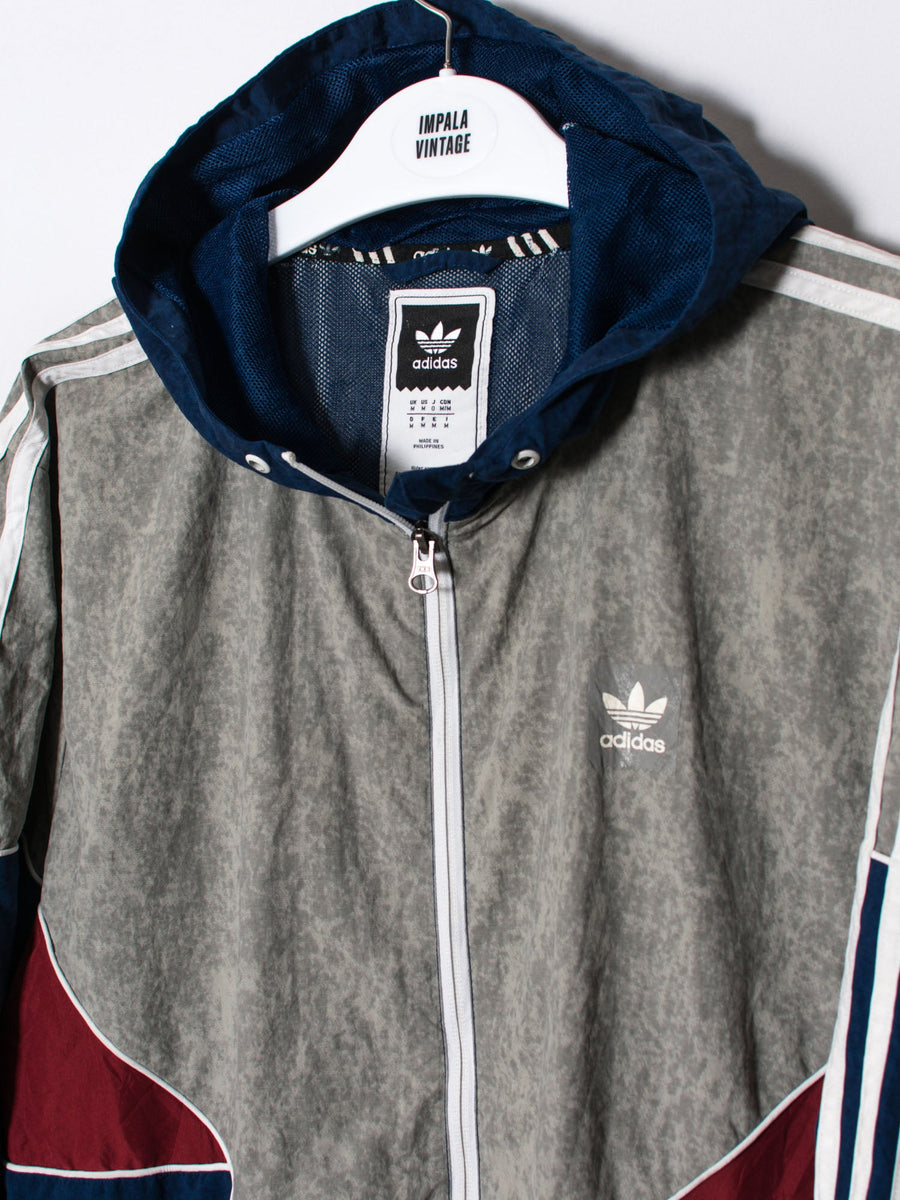 Adidas Originals Blue & Grey Zipper Jacket