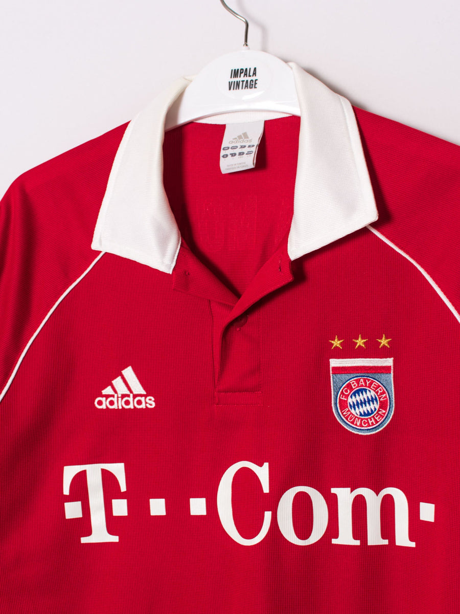 FC Bayer München Adidas Official Football Long Sleeves 05/06 Home Jersey