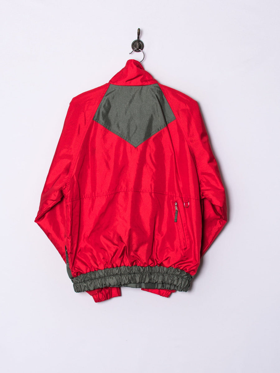 Spalding Retro Red & Gray Middle Zipper Jacket