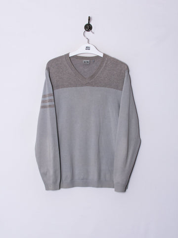 Adidas Gray V-Neck Sweater