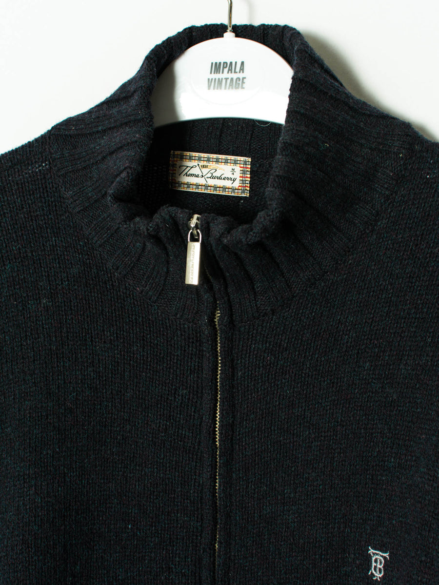 Burberry Navy Blue Zipper Sweater