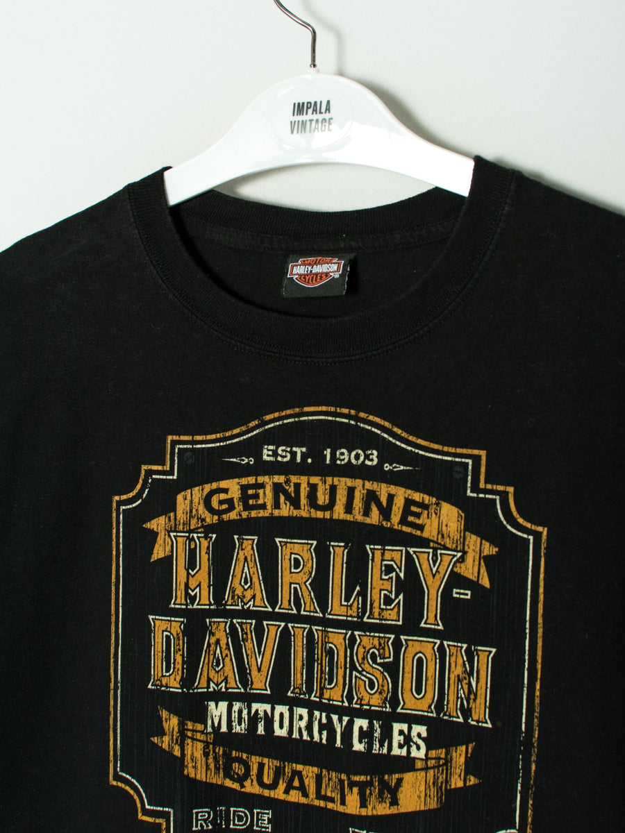 Harley Davidson Black Cotton Tee