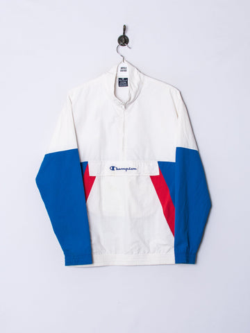 Champion White & Blue Middled Zipper Jacket