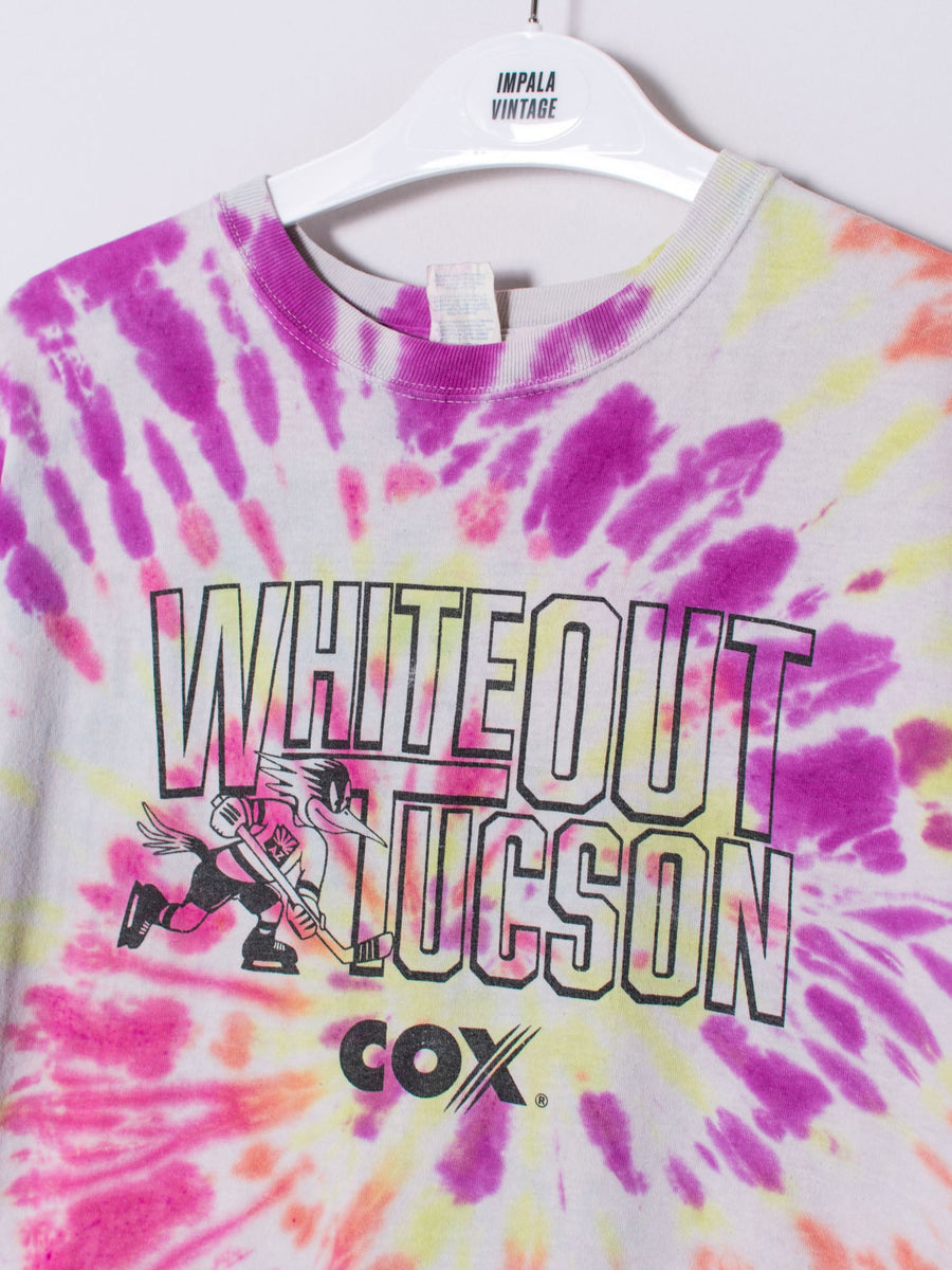 White Out Tucson Cox Cotton Tie Dye Tee