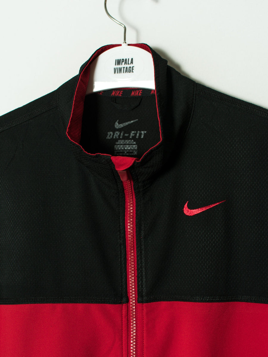Nike Dri-Fit Black & Red Track Jacket