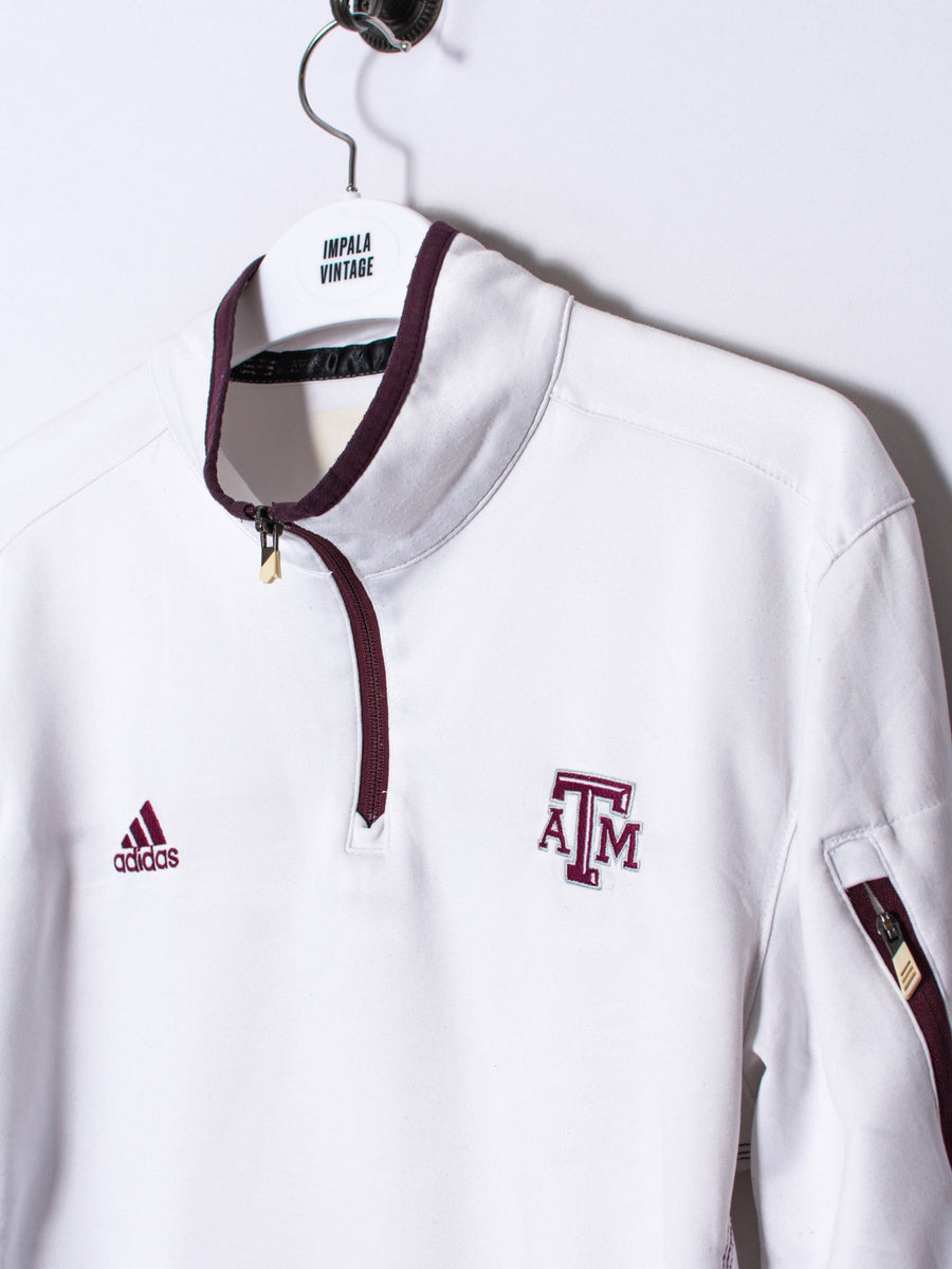 Texas A&M University Adidas 1/3 Zipper Sweatshirt