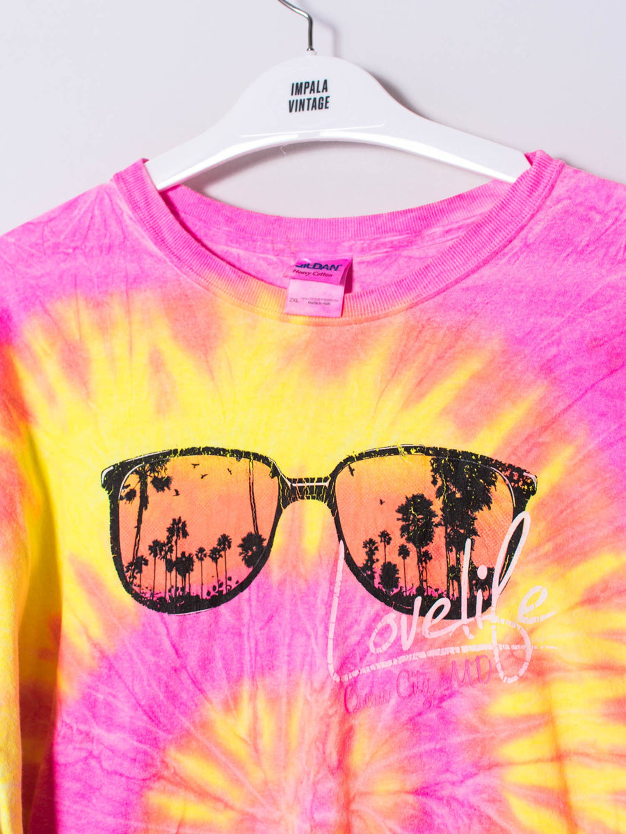 Love Life Tie Dye Cotton Tee