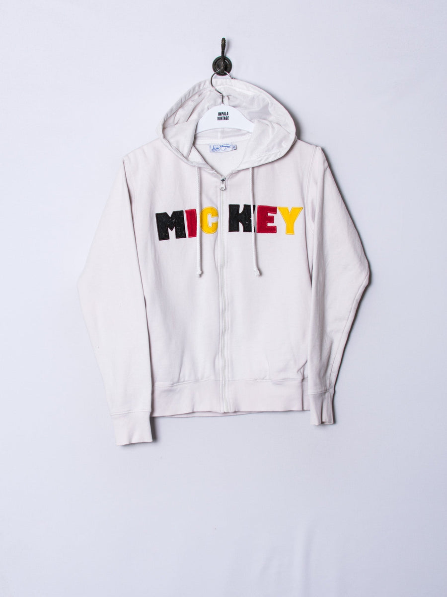 Mickey White Zipper Hoodie