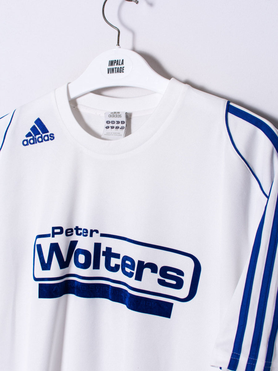 Adidas White & Blue Climalite Training Tee