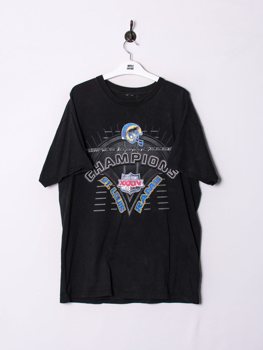 Super bowl St. Louis Black Cotton Tee