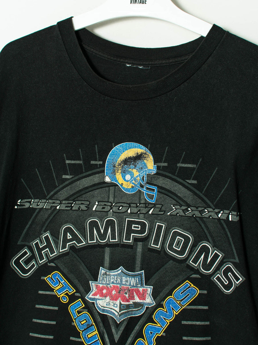 Super bowl St. Louis Black Cotton Tee