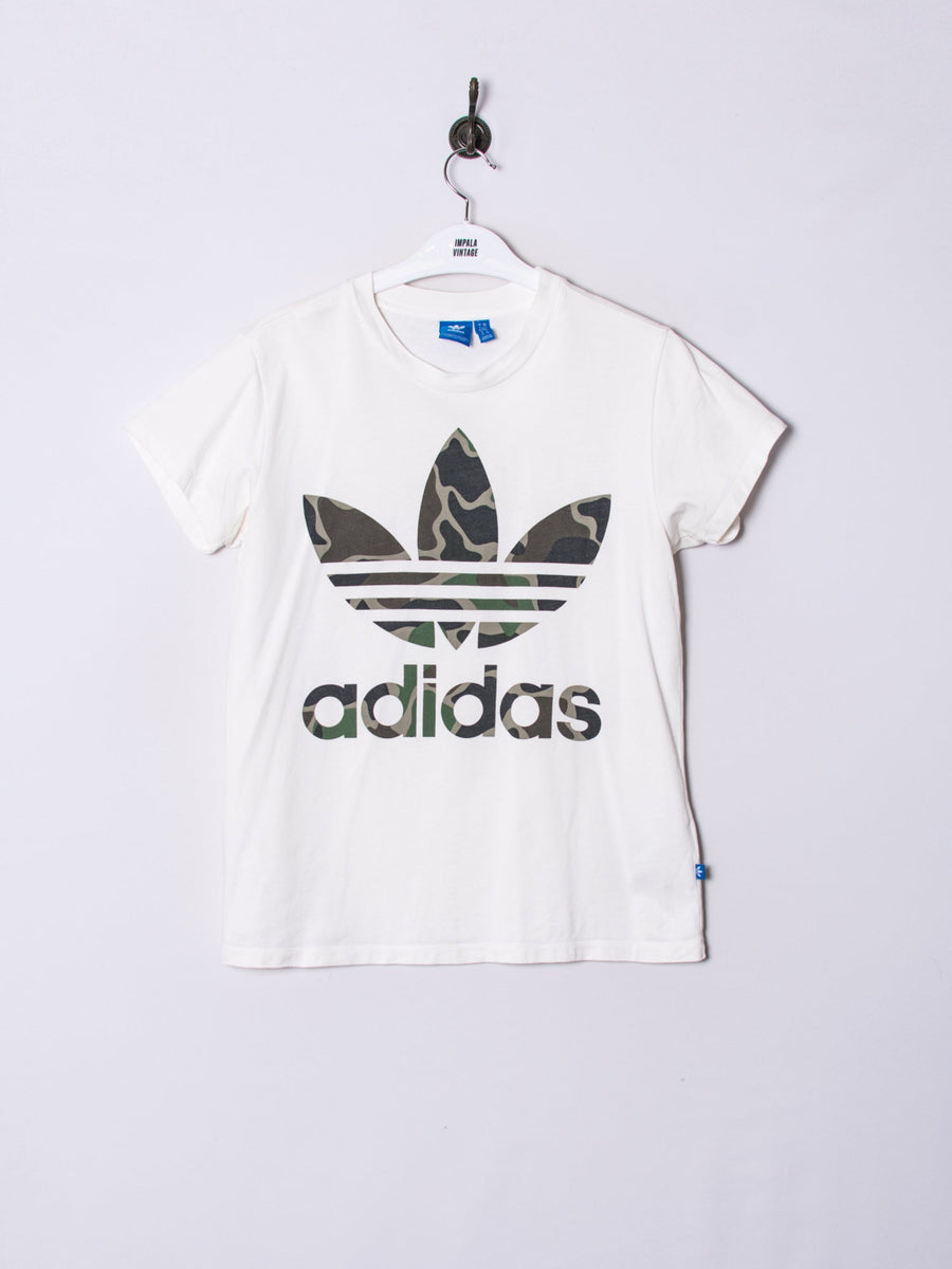 Adidas Originals White Cotton Tee