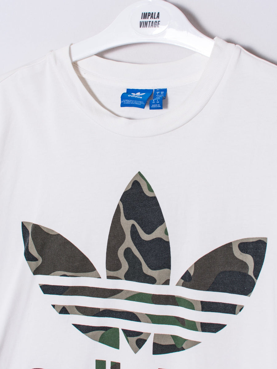 Adidas Originals White Cotton Tee