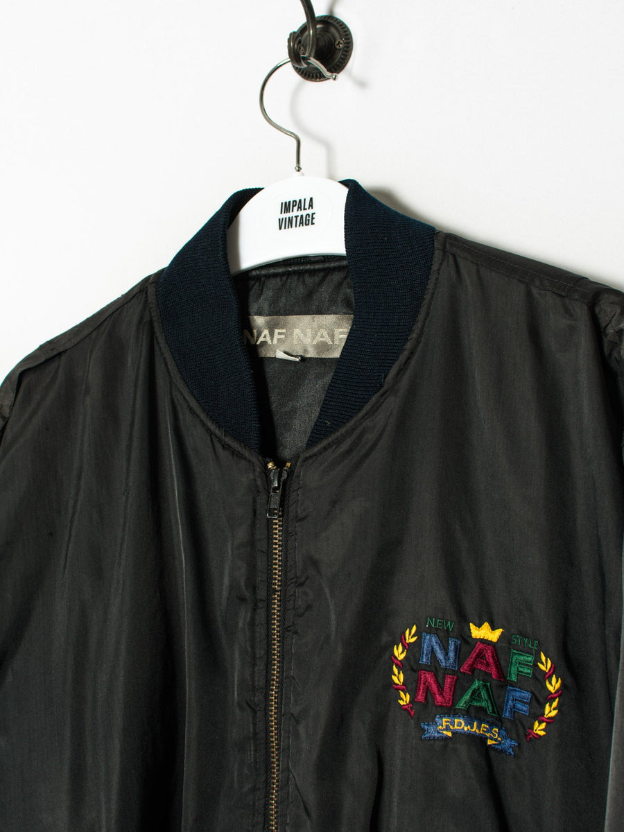 Naf Naf Black Bomber Jacket