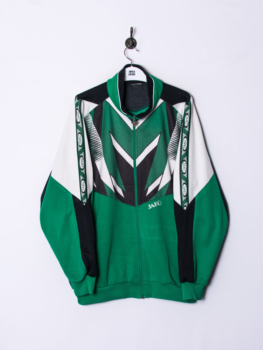 Jako Green & Black Retro Track Jacket
