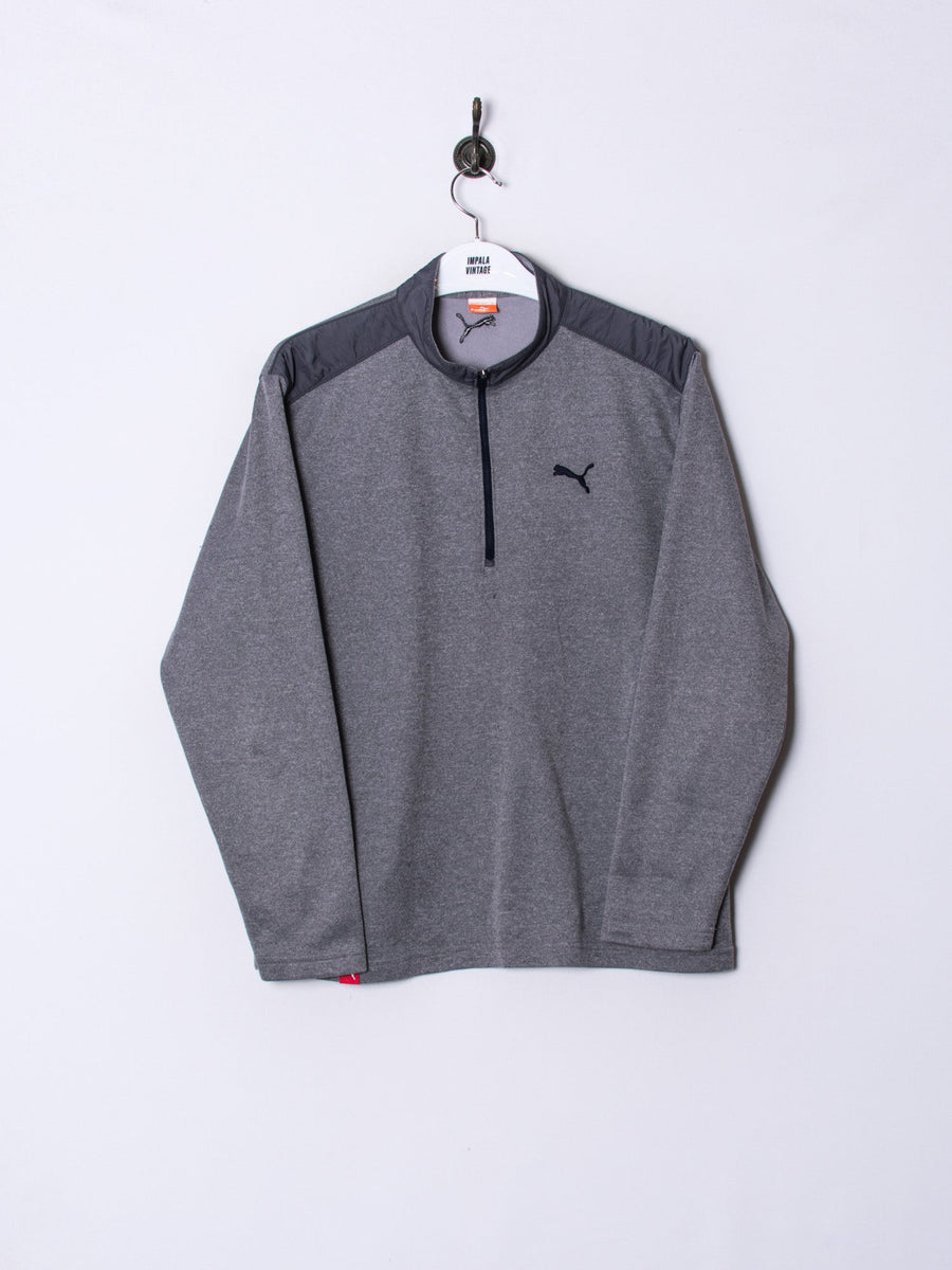 Puma Grey Middled Zipper Sweatshirt