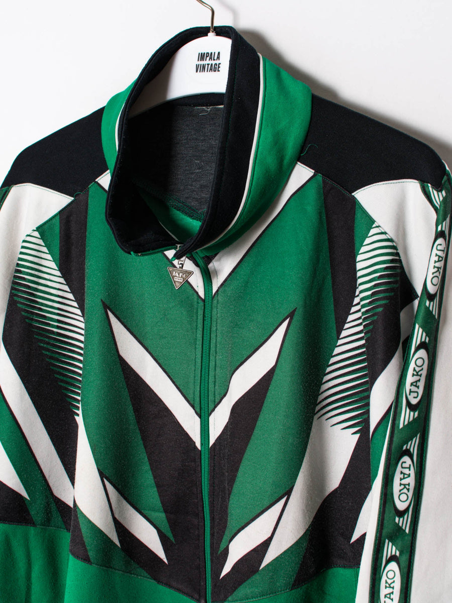 Jako Green & Black Retro Track Jacket