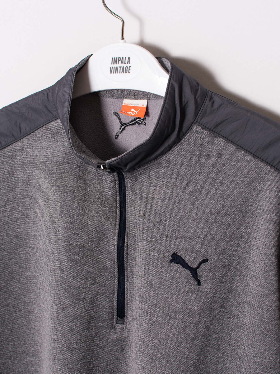 Puma Grey Middled Zipper Sweatshirt