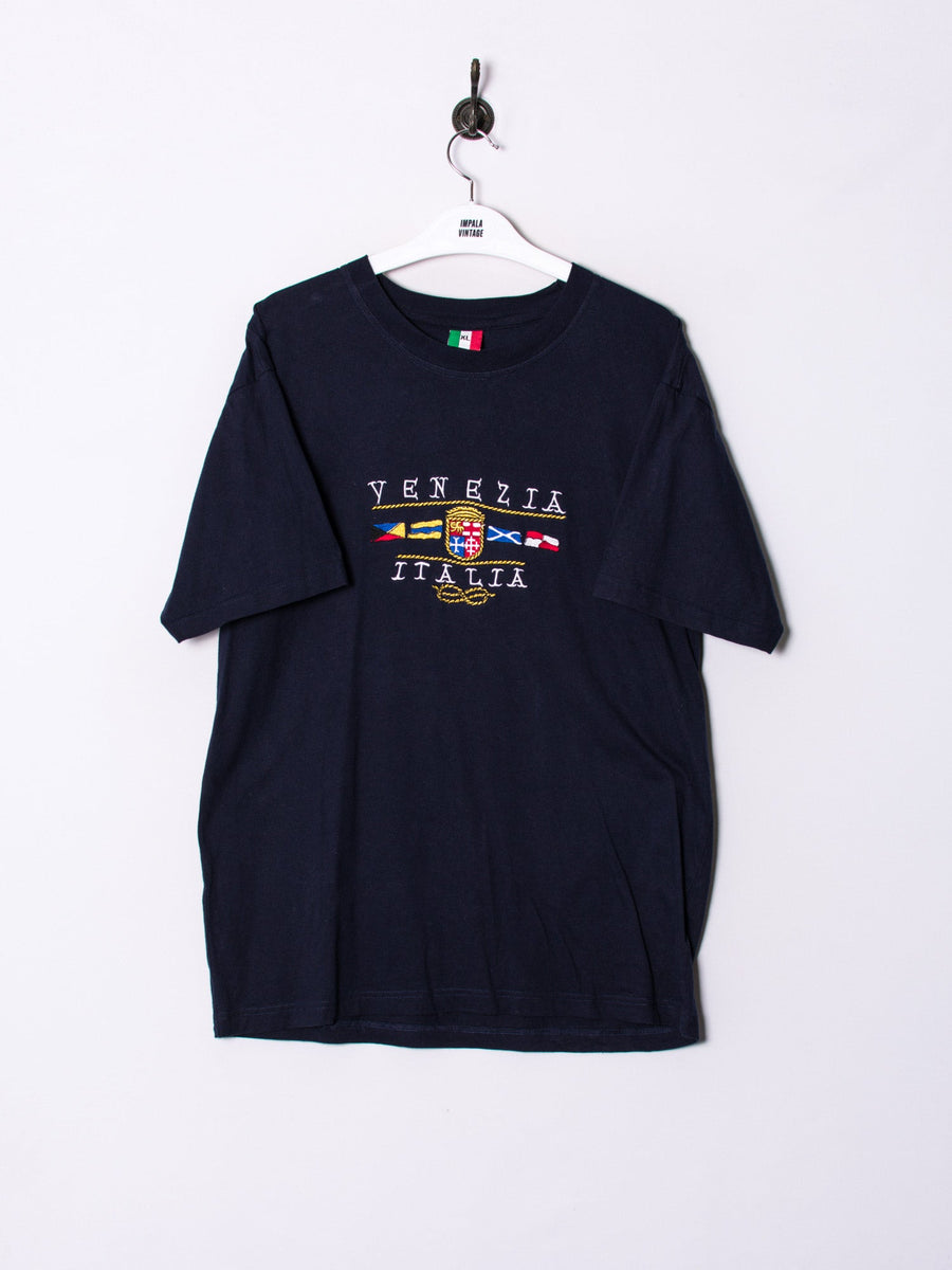 Venezia Italia Navy Blue Cotton Tee