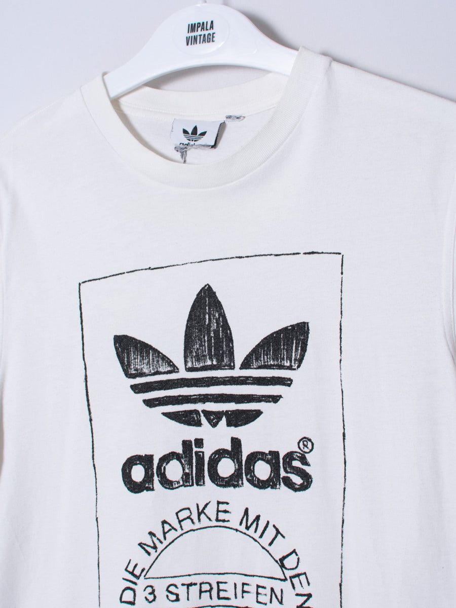 Adidas Originals White Cotton Tee