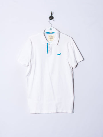 Hollister White & Blue Poloshirt