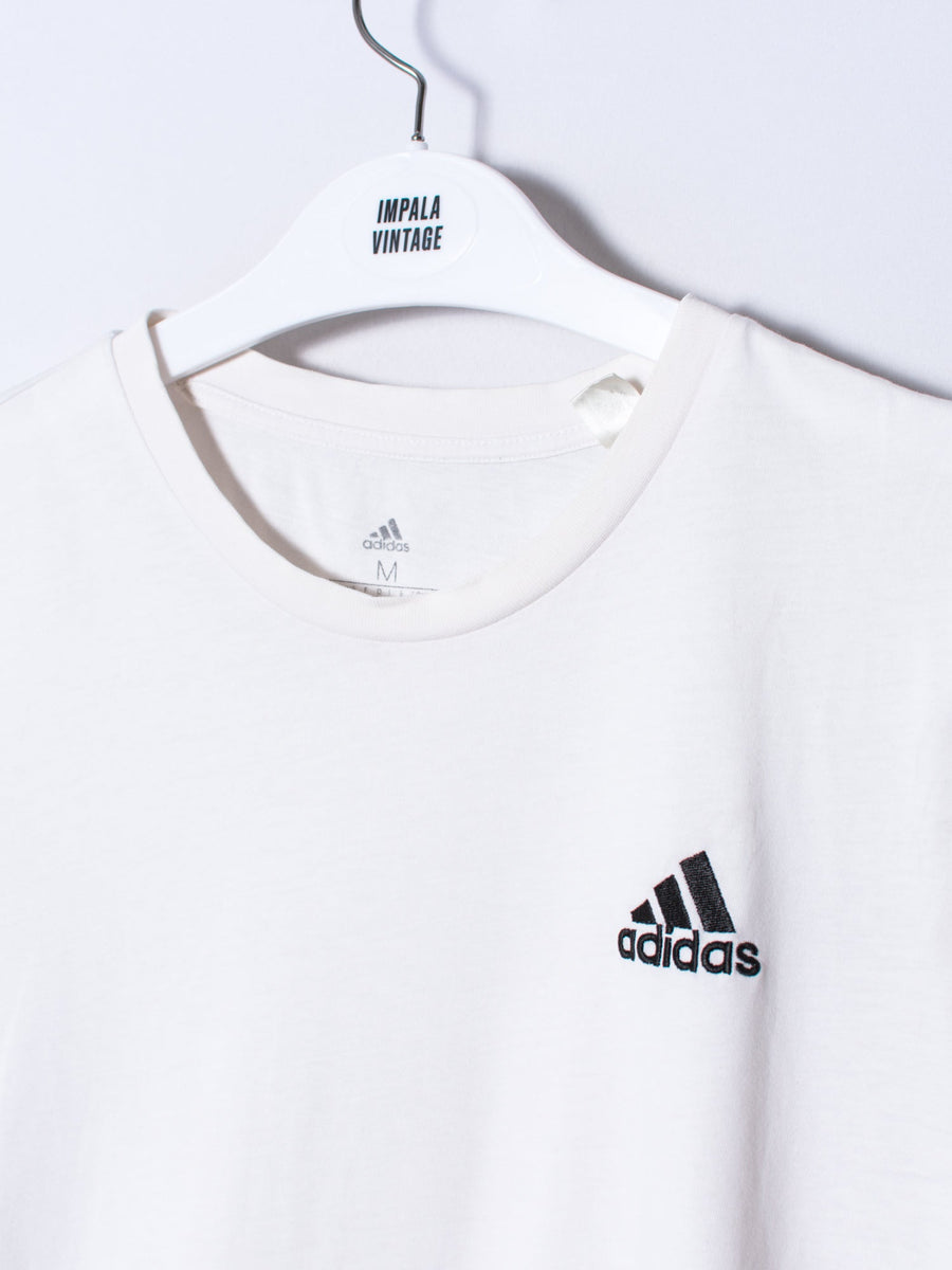 Adidas White Cotton Tee