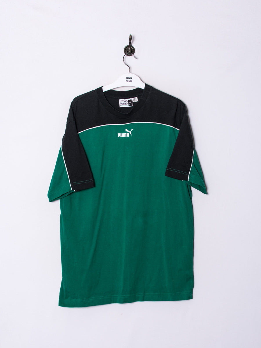 Puma Green & Black Cotton Tee