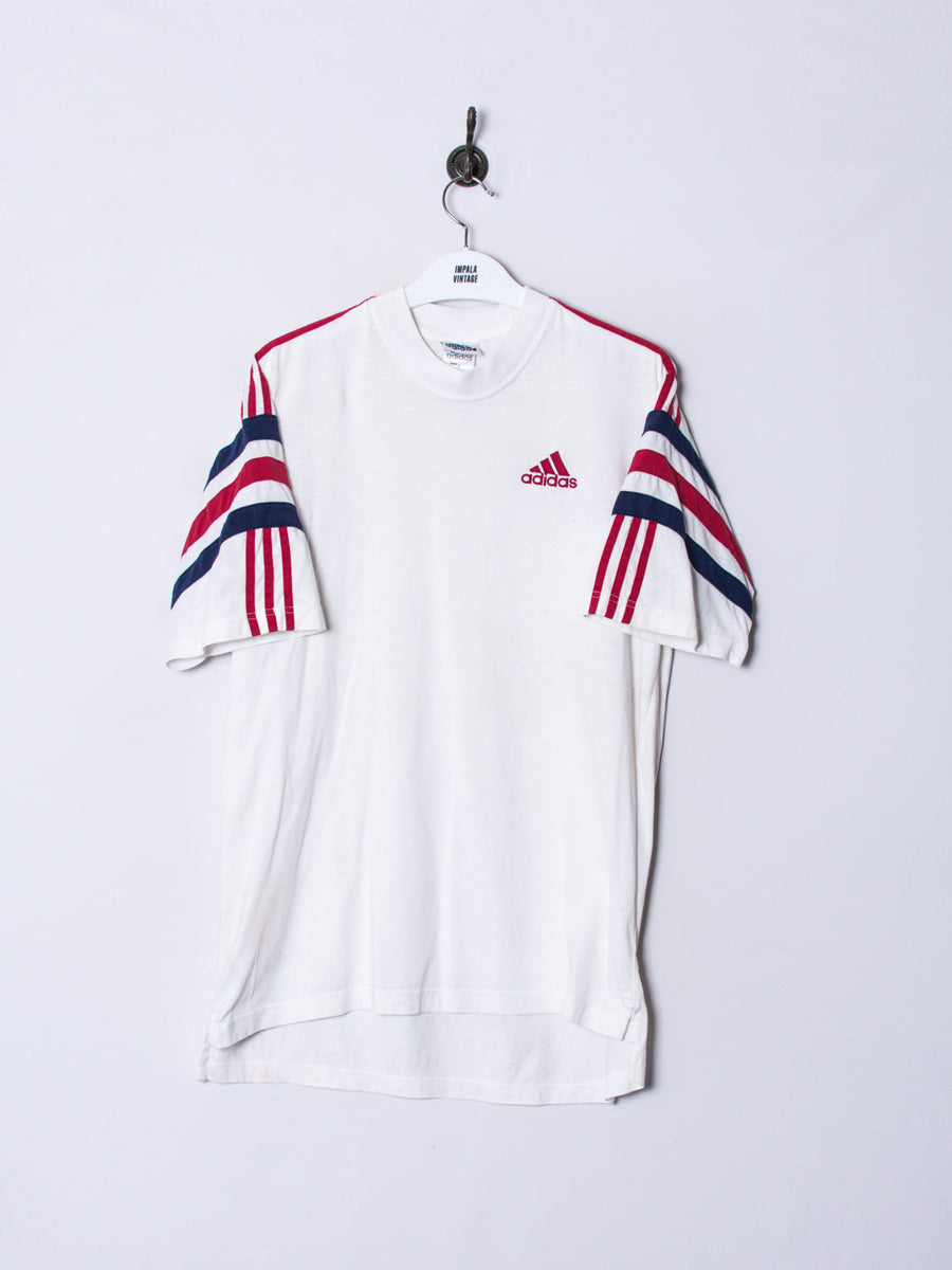 Adidas White Retro Cotton Tee