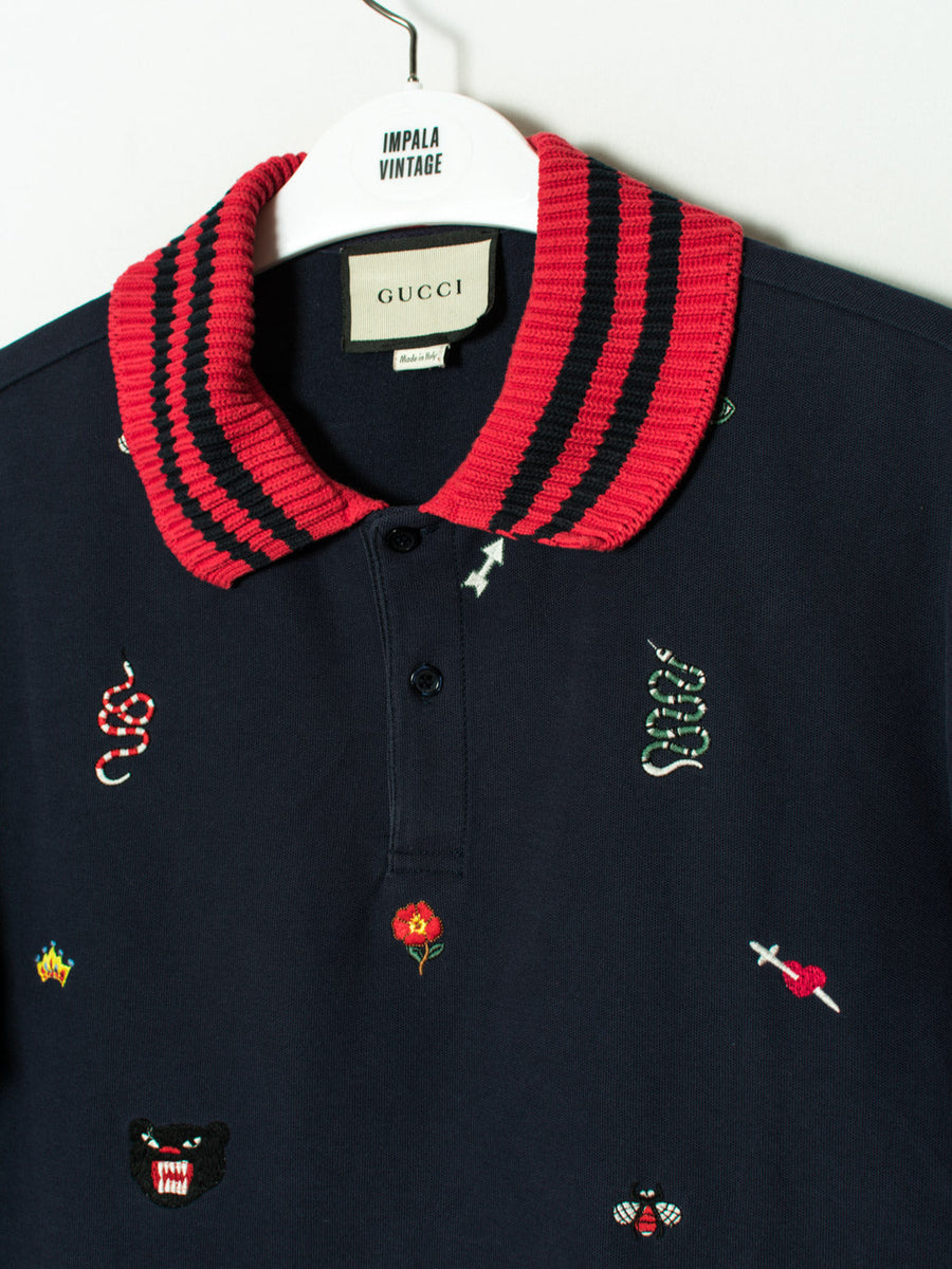 Gucci Navy Blue Poloshirt