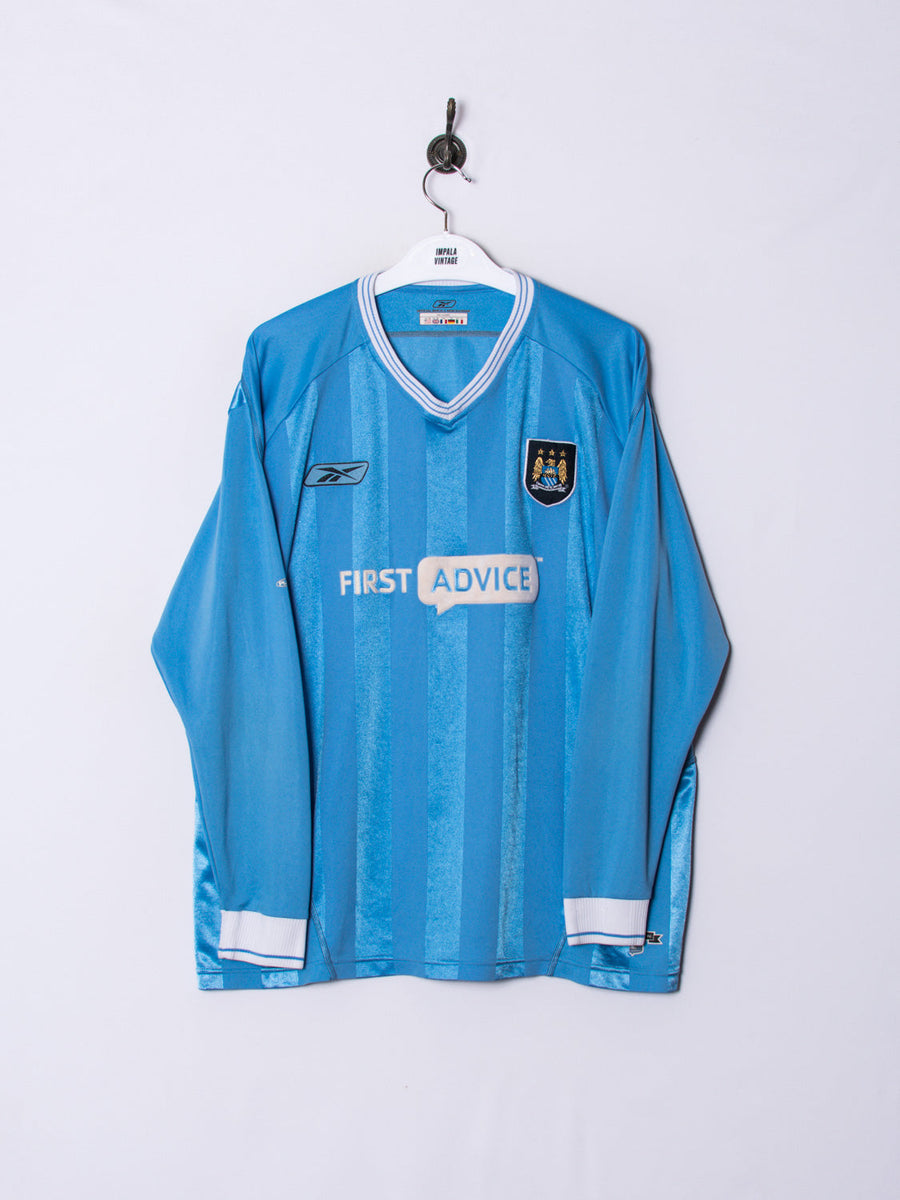 Manchester City FC Reebok Official Football 03/04 Long Sleeves Jersey