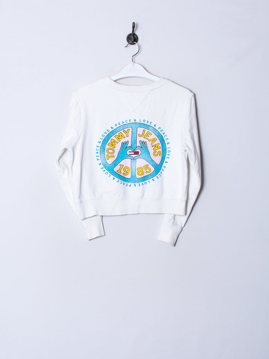 Tommy Jeans White Croptop Sweatshirt