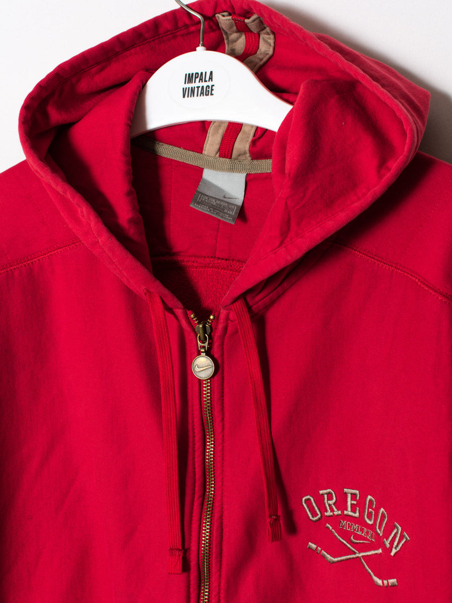 Nike Oregon Red Zipper Hoodie