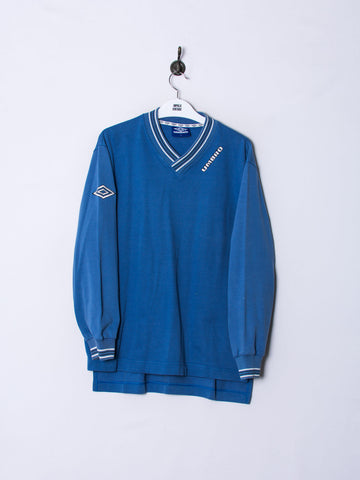 Umbro V-Neck Blue Sweatshirt