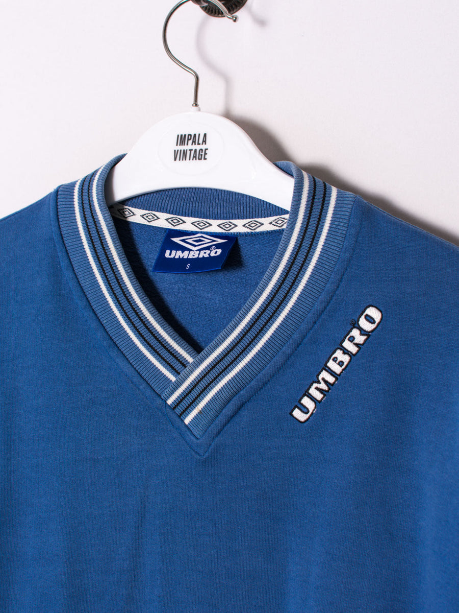 Umbro V-Neck Blue Sweatshirt