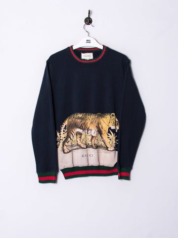 Gucci Navy Blue Tiger Sweatshirt