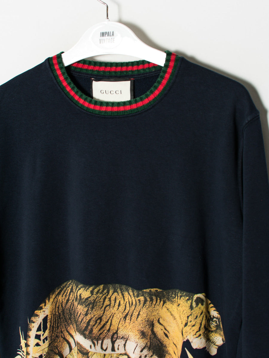 Gucci Navy Blue Tiger Sweatshirt