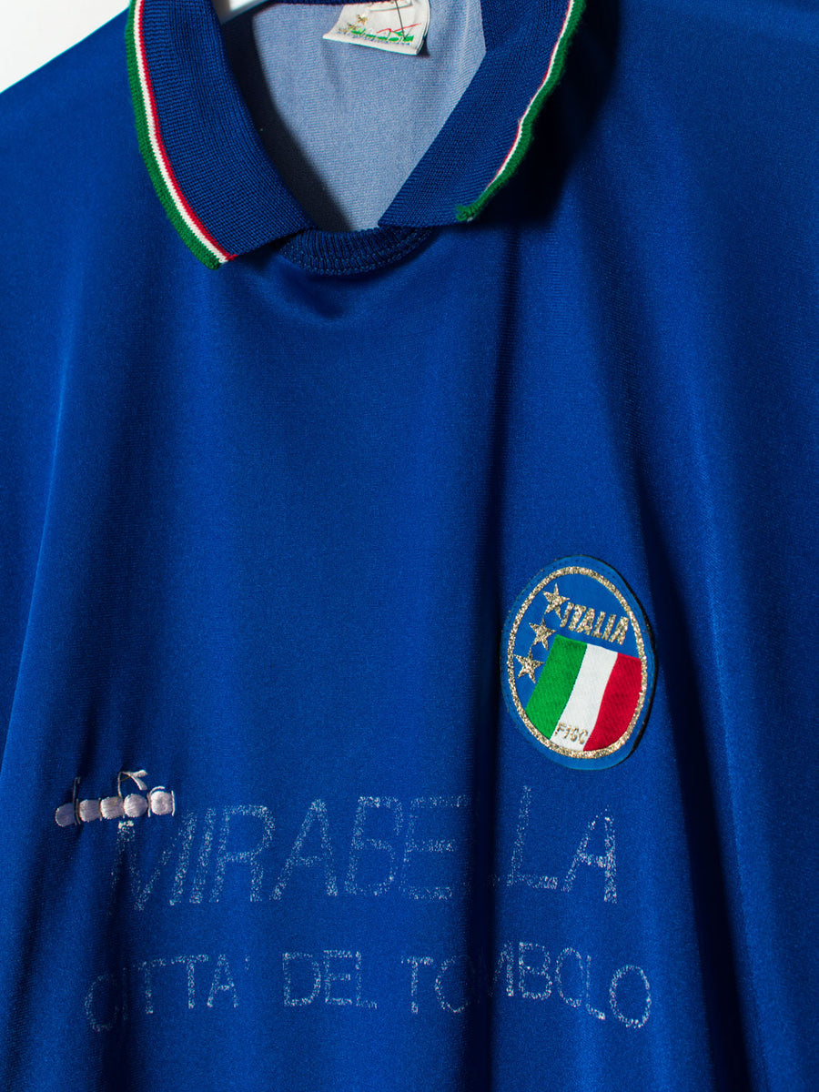 FIGC Italia Diadora Official Football Long Sleeves 86 Jersey