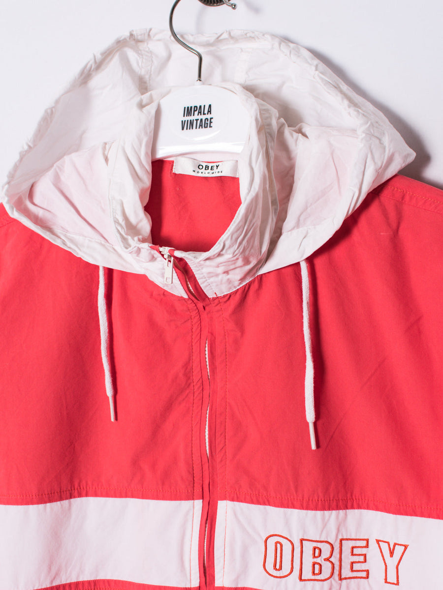 Obey White Stripe Light Jacket