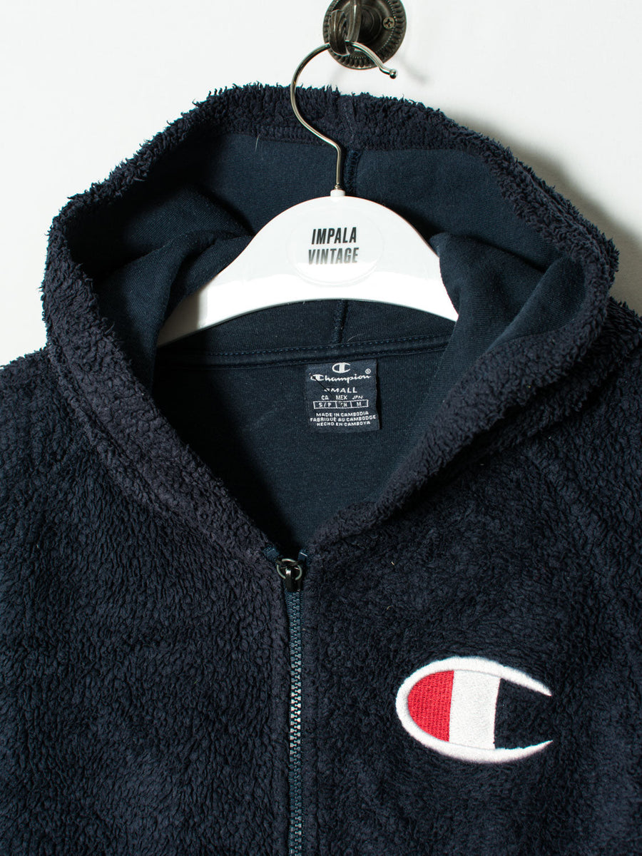 Champion Blue Fleeced Hoodie