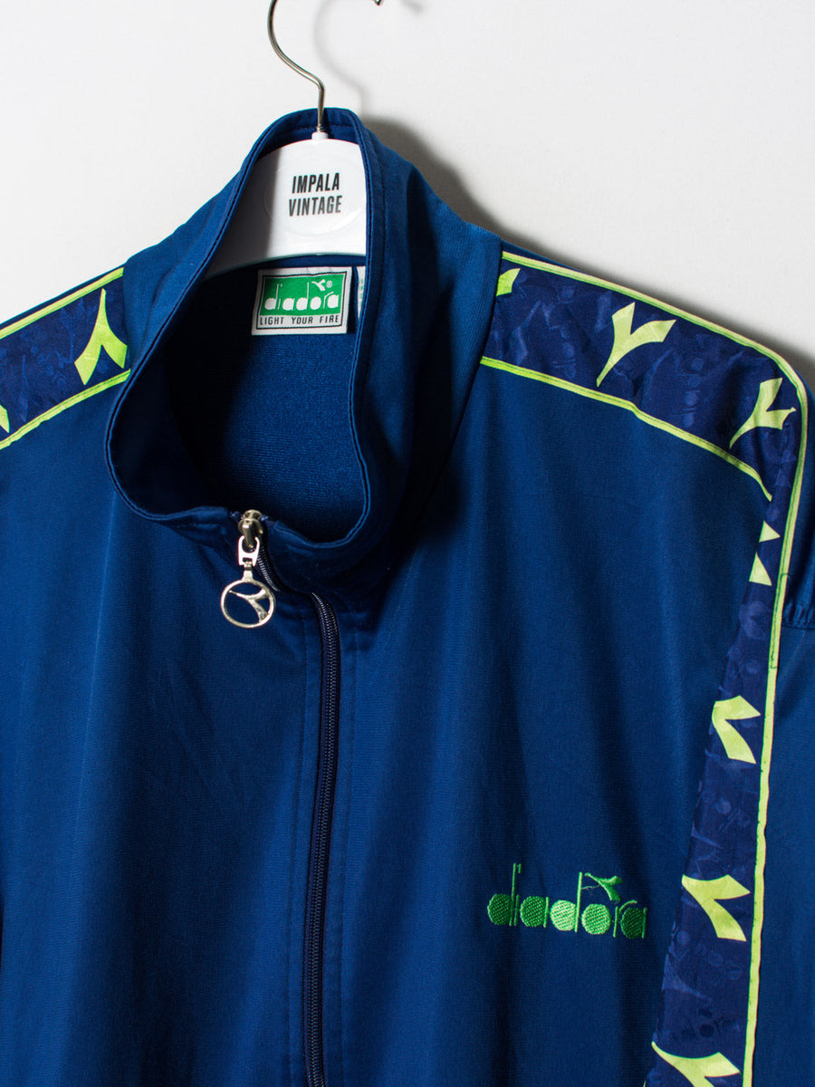 Diadora Retro Sleeves Blue Track Jacket