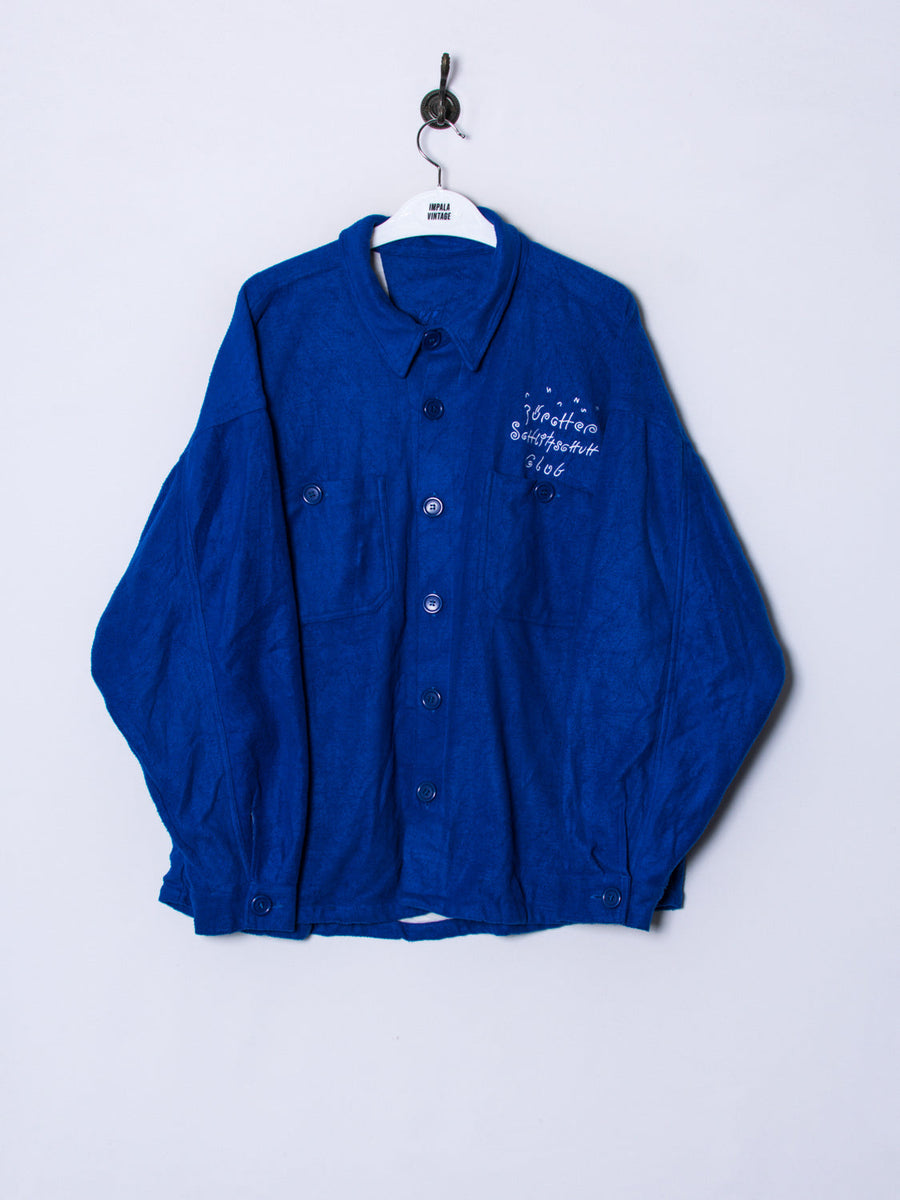 Navy Blue Fleeced Overshirt