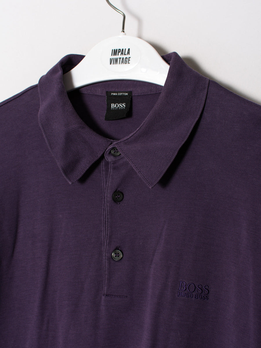 Hugo Boss Purple Long Sleeves Poloshirt