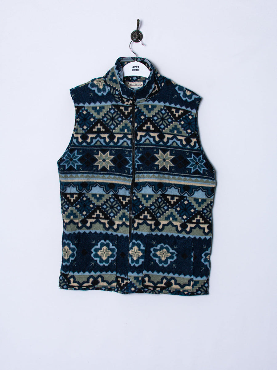 Blue Seven Vest Fleece