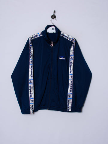 Diadora Black Retro Sleeves Track Jacket