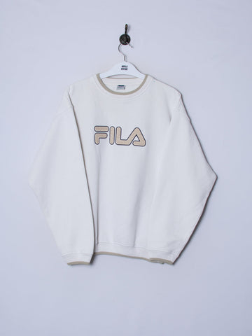 Fila White Vintage Roundneck Sweatshirt