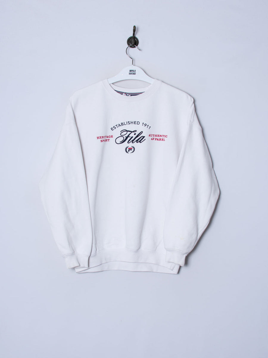 Fila White Roundneck Sweatshirt