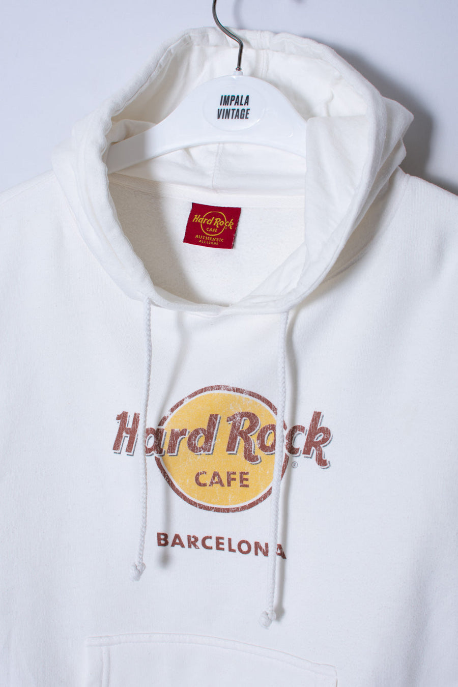 Hard Rock Café Barcelona White Hoodie