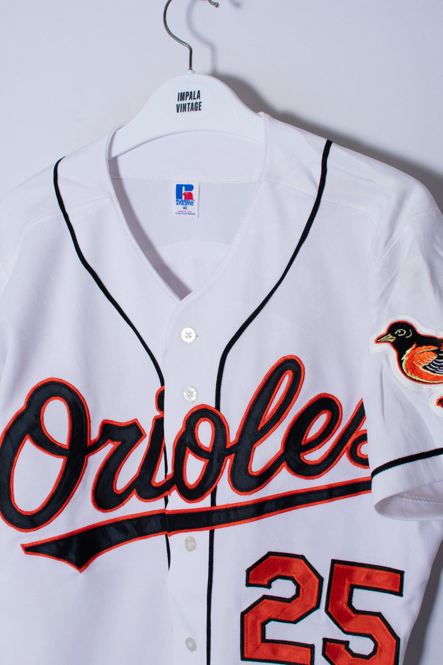 Baltimore Orioles 25 Palmeiro MLB Russel Athletics Official Jersey